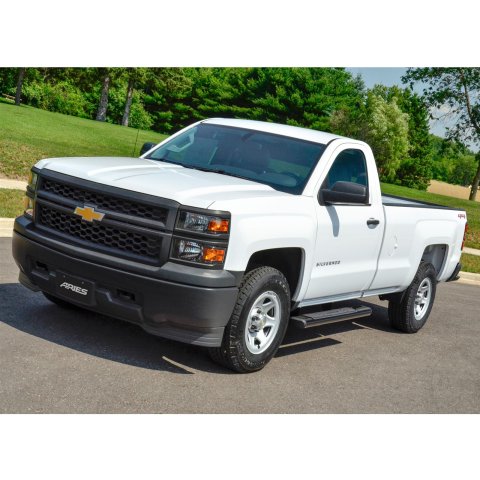 Aries Automotive 6 in. Oval Side Bars 4445040 Step Bars, Aluminum, Black Powdercoated, Gloss, 6.00 Diameter, 53.00 Length, Chevrolet, GMC, Pair