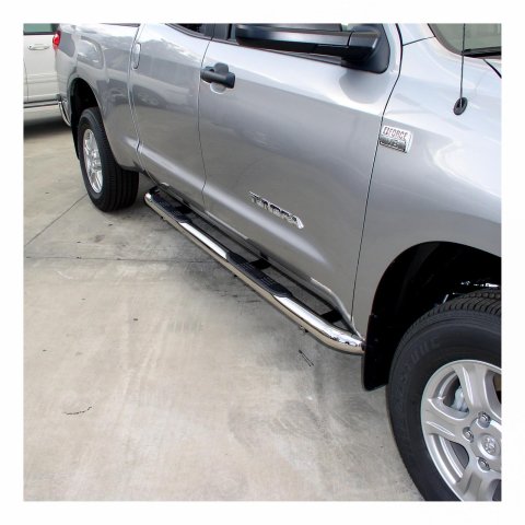 Aries Automotive 3 in. Round Side Bars for 2007-2021 TUNDRA - 202013-2 Step Bars, Diameter, Stainless Steel, Polished, Toyota, Pair