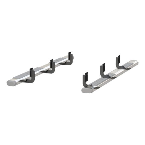Aries Automotive 6 in. Oval Side Bar Mounting Brackets 4507 Step Brackets, Oval, Ford, Kit