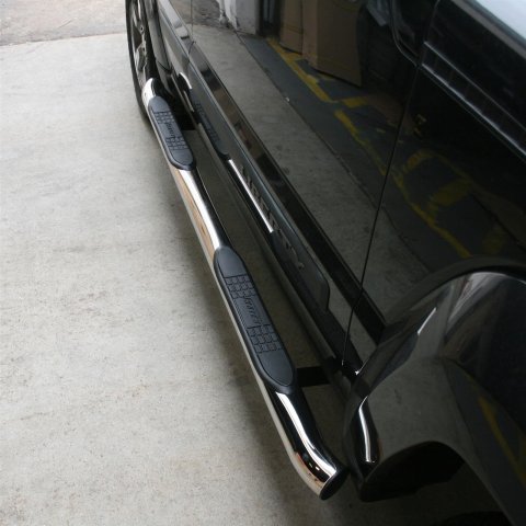 Aries Automotive 3 in. Round Side Bars for 2008-2012 LIBERTY - 201005-2 Step Bars, Side, inch, Stainless Steel, Polished, Jeep, Pair