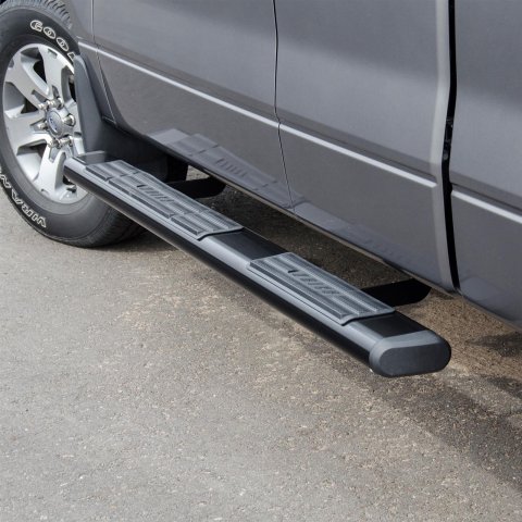 Aries Automotive 6 in. Oval Side Bars 4445020 Step Bars, Aluminum, Black Powdercoated, Gloss, 6.00 Diameter, 91.00 Length, Ford, Pair