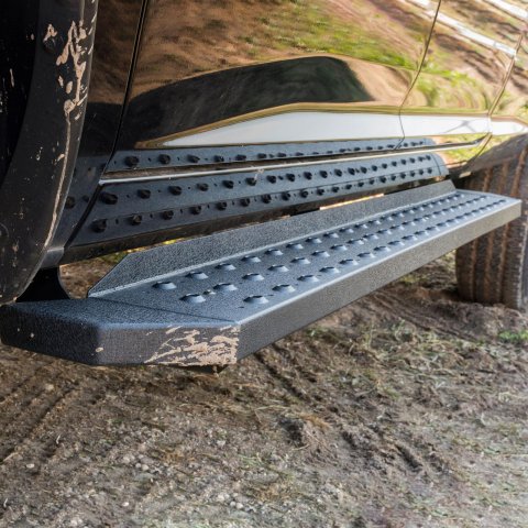 Aries Automotive RidgeStep Running Boards 2055527 Boards, Carbon Steel, Black Powdercoated, Textured, 6 1/2 in. Boards, 53.00 in. Length, Toyota, Pair