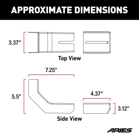 ARIES Automotive Nerf Bar and Step Components 2055140 VersaTrac Bracket Covers (4-Pack)