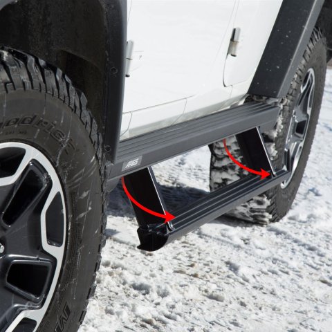Aries Automotive ActionTrac Powered Running Boards for 2021-2024 BRONCO - 3048923 Boards, Aluminum, Black Powdercoated, Full Length, 69.600 in. Length, Ford, Pair