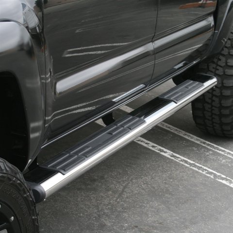 Aries Automotive 6 in. Oval Side Bars for 2006-2023 TACOMA - 4444037 Step Bars, Stainless Steel, Polished, 6.00 Diameter, 75.00 Length, Toyota, Pair