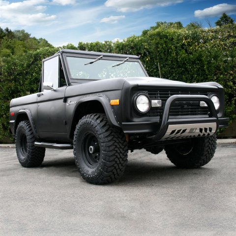 Aries Automotive 3 in. Round Side Bars for 1966-1972 BRONCO - 203038 Step Bars, Diameter, Steel, Black Powdercoated, Ford, Pair