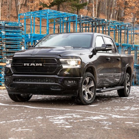Aries Automotive 6 in. Oval Side Bars 4445047 Step Bars, Aluminum, Black Powdercoated, Gloss, 6.00 Diameter, 91.00 Length, Ram, Pair