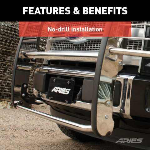 ARIES Automotive Grille Guards 2069-2 Guard, 2007-2021 Toyota Tundra All; 2008-2021 Toyota Sequoia All;