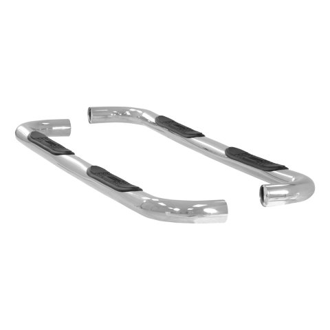 Aries Automotive 3 in. Round Side Bars 204001-2 Step Bars, Diameter, Stainless Steel, Polished, Chevy, GMC, Pair