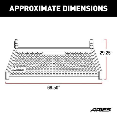 ARIES Automotive Headache Racks and Window Guards 1110207 Rack, ADVANTEDGE, 2017-18 FORD F250/F350 SUPERDUTY ALL