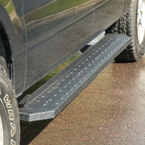 Aries Automotive RidgeStep Running Boards for 1999-2016 F-350 SUPER DUTY, F-250 1999 - 2055523 Boards, Carbon Steel, Black Powdercoated, Textured, 6 1/2 in. Boards, 75.00 in. Length, Ford, Pair