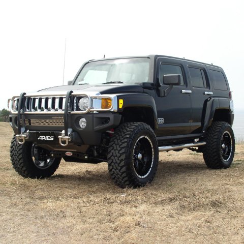 Aries Automotive 3 in. Round Side Bars 204075-2 Step Bars, Diameter, Stainless Steel, Polished, Chevy, GMC, Pair