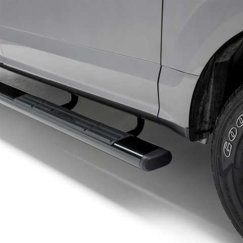 Aries Automotive 6 in. Oval Side Bars for 2005-2023 TACOMA - 4445038 Step Bars, Aluminum, Black Powdercoated, Gloss, 6.00 Diameter, 85.00 Length, Toyota, Pair