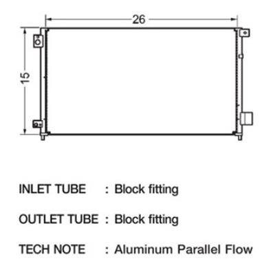 CSF Air Conditioning Condensers for 2005-2007 ACCORD - 10384 Condenser, Aluminum, Natural, use on Honda®, Each