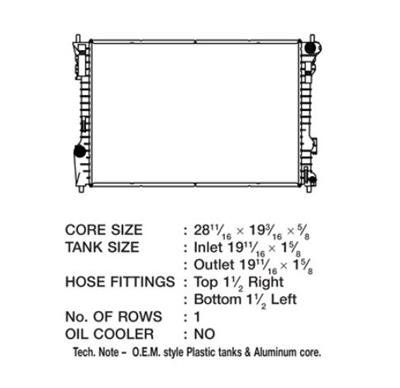 CSF Radiators 3667 Radiator, OE Replacement, Aluminum/Plastic, Natural, Ford, Explorer, Each