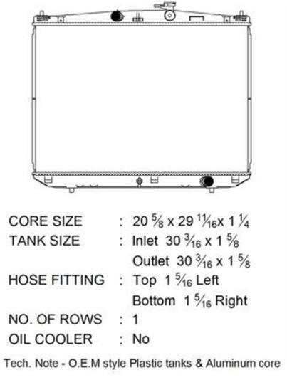 CSF Radiators 3862 Radiator, Aluminum/Plastic, Natural, Downflow, Upper Driver Side Inlet, Lower Passenger Side Outlet, Toyota, Each