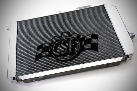 CSF Racing Radiators 8023 Radiator, Racing, R1 Competition, Triple-Pass, Crossflow, Aluminum, Polished, -16 AN Inlet, -20 AN Outlet, Universal, Each