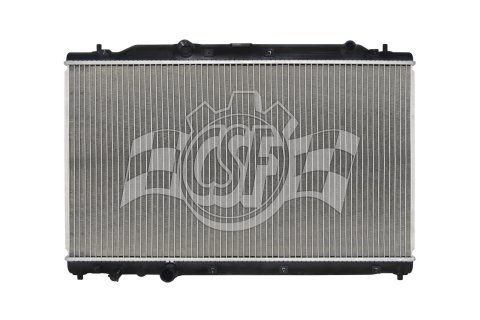 CSF Radiators 3963 Radiator, Aluminum/Plastic, Natural, Downflow, Upper Driver Side Inlet, Lower Driver Side Outlet, Turbocharged, for use on Honda®, Each