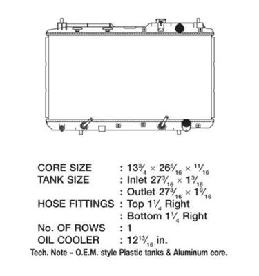 CSF Radiators 2801 Honda Crv