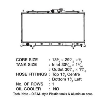 CSF Radiators for 2006-2012 ECLIPSE - 3303 Mitsubishi Eclipse 2.4 L