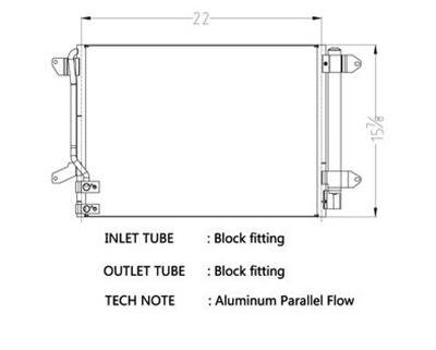 CSF Air Conditioning Condensers 10704 Condenser, Aluminum, Black, Ford, Each