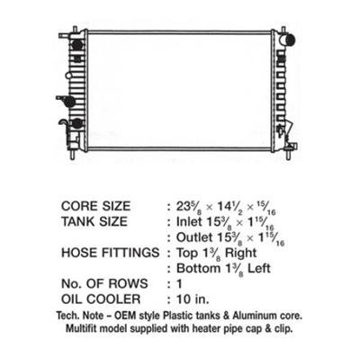 CSF Radiators 3239 Saturn L Series 2.2 L