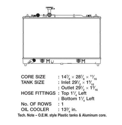CSF Radiators 2991 Radiator, OE Replacement, Aluminum/Plastic, Natural, Mazda, 6, 2.3L, Each