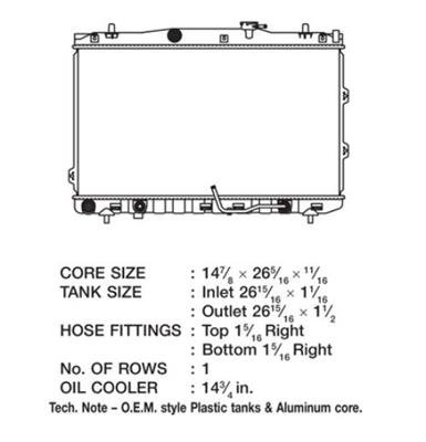 CSF Radiators 3380 Kia Spectra