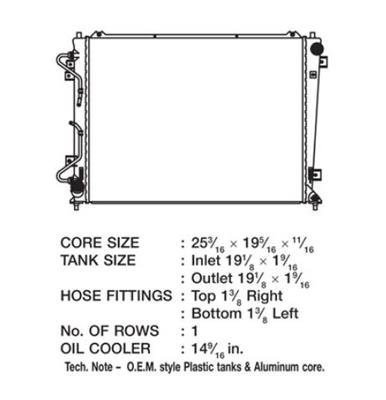 CSF Radiators 3407 Kia Rondo