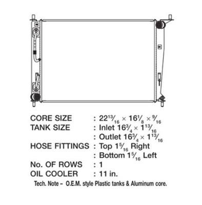 CSF Radiators 3494 Radiator, OE Replacement, Aluminum/Plastic, Natural, for use on Kia, Soul, Each