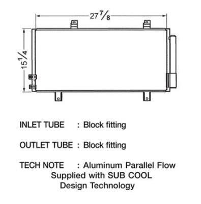 CSF Air Conditioning Condensers 10458 Condenser, Aluminum, Black, Lexus, Each