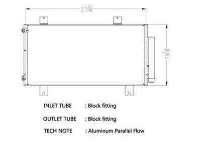 CSF Air Conditioning Condensers 10764 Condenser, Aluminum, Natural, for use on Honda®, Each