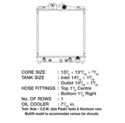 CSF Radiators 2602 Honda Civic
