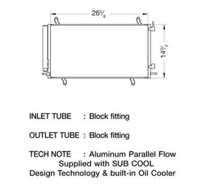 CSF Air Conditioning Condensers 10677 Condenser, Aluminum, Natural, Chevy, Each