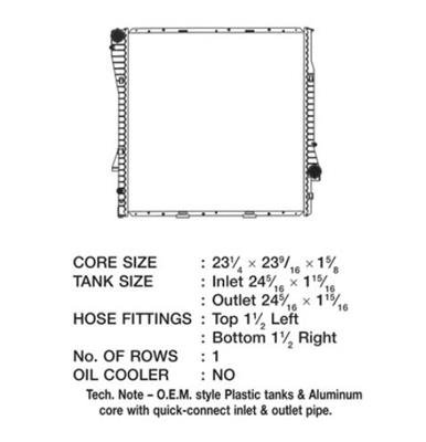 CSF Radiators 3178 Radiator, OE Replacement, Aluminum/Plastic, Natural, BMW, X5, V8, Each