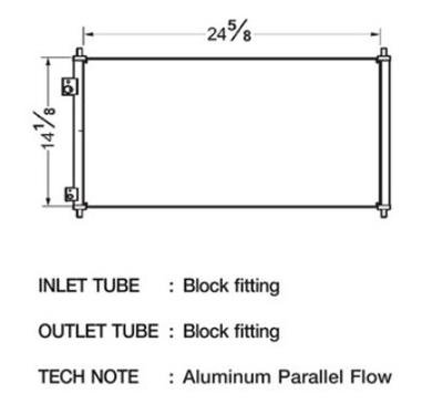 CSF Air Conditioning Condensers 10316 Condenser, Aluminum, Natural, for use on Honda®, Each