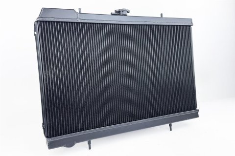 CSF High Performance All-Aluminum Radiators 7229B Radiator, High-Performance, Downflow, 2 Row, Aluminum, Black Finish, Nissan, R32 Skyline GT-R, Each