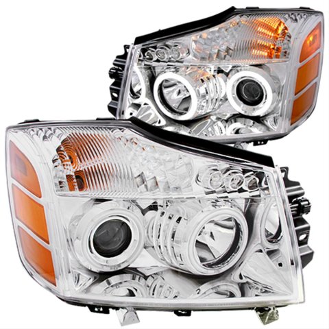 Anzo Headlights 111094 Headlights, Projector with CCFL Halo, Clear Lens, Chrome Housing, for Nissan, Pair