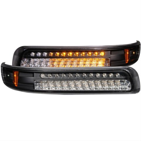 Anzo LED Parking Lights 511055 Lights, LED, Clear Lens, Black Housing, Chevy, Set