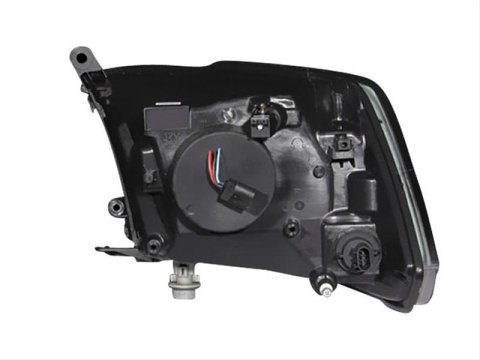Anzo Headlights 111159 Headlights, Projector with CCFL Halo, Clear Lens, Black Housing, Amber Reflectors, Dodge, Pair