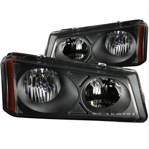 Anzo Headlights 111009 Headlight Assemblies, Clear Lens, Black Housing, Chevy, Set