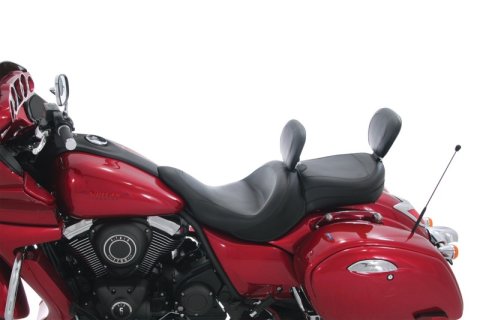 Mustang Motorcycle Seats Powersports 79690 11-19 Kawasaki Vulcan 1700, Vaquero Passenger Backrest - Black