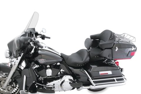 Mustang Motorcycle Seats Powersports 79117 08-21 Harley Electra, Rd Glide, Rd King Standard Super Touring Pass Seat w/Studs - Black