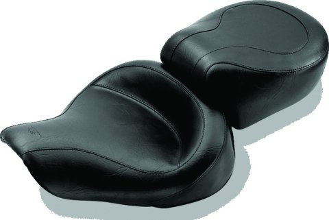 Mustang Motorcycle Seats Powersports 75680 91-05 Harley Dyna Wide Touring 1PC Seat - Black