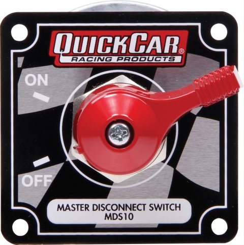 QuickCar Master Disconnect Switches 55-009 Switch, Rotary, 125 Continuous Amp Rating, Mounting Bracket, Decal, Each