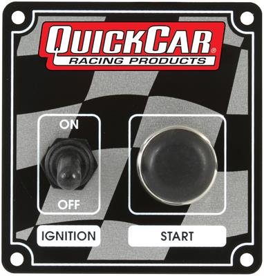QuickCar Ignition Control Panels 50-102 Panel, Waterproof, Aluminum, 3.375 in. Width, 3.625 in. Height, 1-Switch, Each