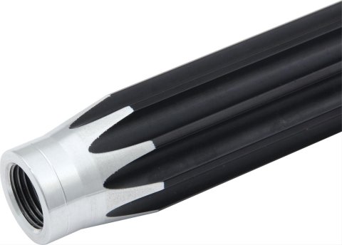QuickCar Suspension Tubes 75-225 Tube, Aluminum, Black, Scalloped, 22.5 in. Length, 1.250 in. Diameter, 3/4 in.-16 RH/LH, Each