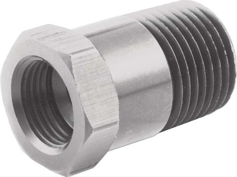 QuickCar Temperature Seat Bungs 611-903 Temp Adapter, 3/8 NPT, Long Style, Aluminum, Black, Each