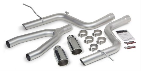 Banks Power Monster Exhaust Systems 51364 System, Exhaust, Particulate Filter Back, Stainless, Natural, Split Rear Exit, Chrome Tips, Jeep, 3.0L, Diesel, Grand Cherokee, Kit