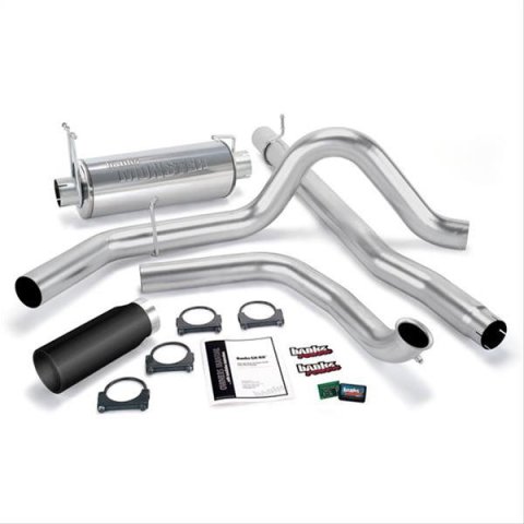 Banks Power Ford 1999-2003 7.3L Powerstroke Git-Kits 47512-B Performance Package, Git-Kit, Monster Exhaust, Single Exit, Black Tip, Ford, F250, F350, 7.3L, Stroke, Kit